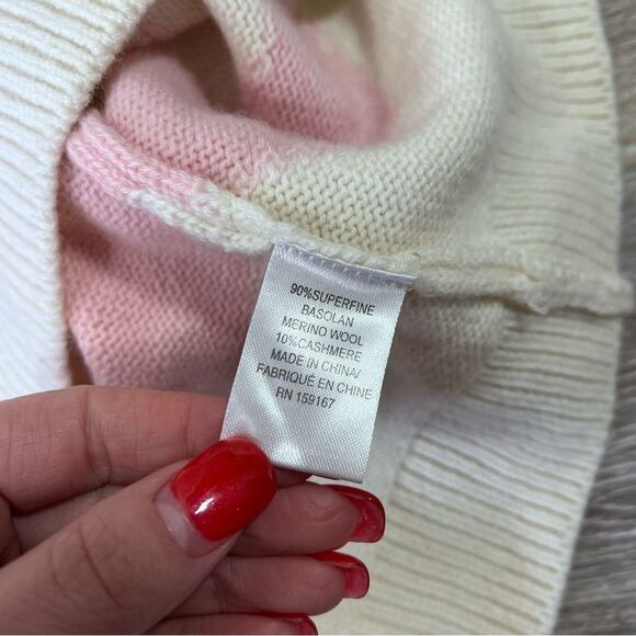 MILLY zebra intarsia sweater blush pink - Picture 5 of 7